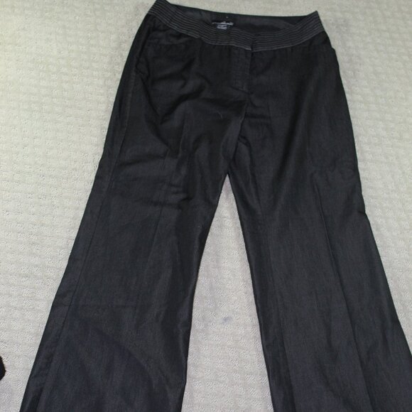Willi Smith Pants - Willi Smith Women's Sz 12 Black Wide Leg Mid Rise Pants EUC